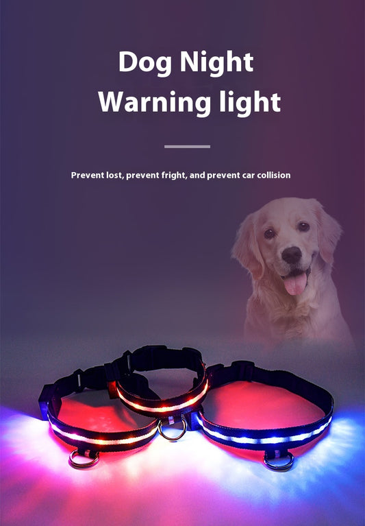 LED Luminous Dog Walking Light Collar